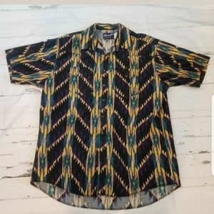 Vintage Wrangler Aztec Western Short Sleeve Shirt